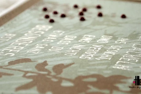 Embossingpulver weiß embosst.